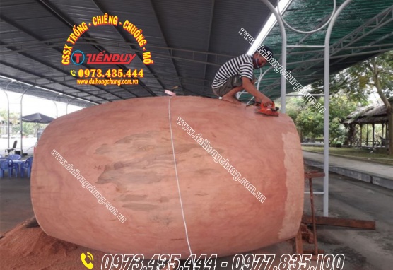 Trống Chùa Nguyên Khối Gỗ