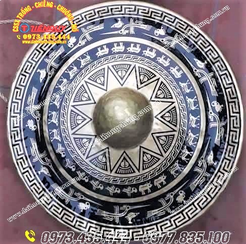 chiêng đồng hoa văn trống đồng