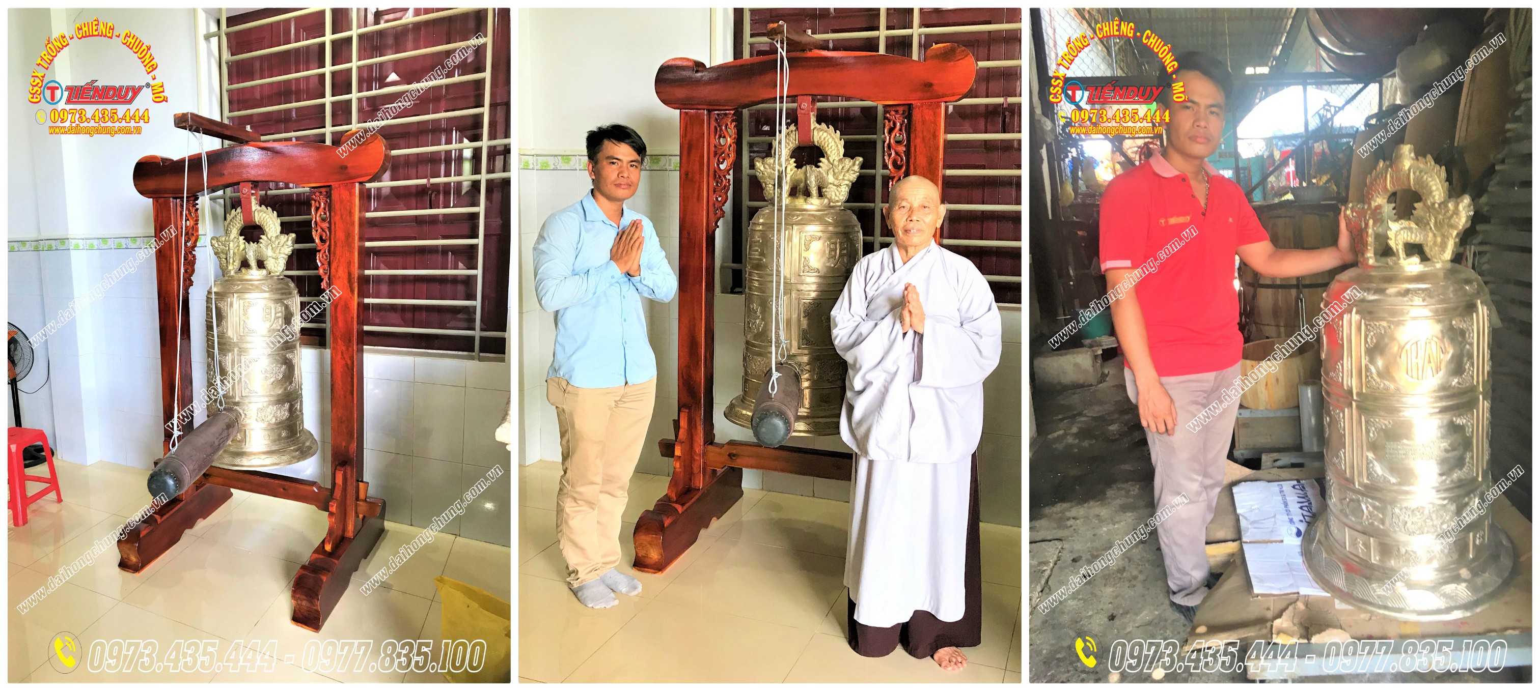 đúc chuông chùa 150kg
