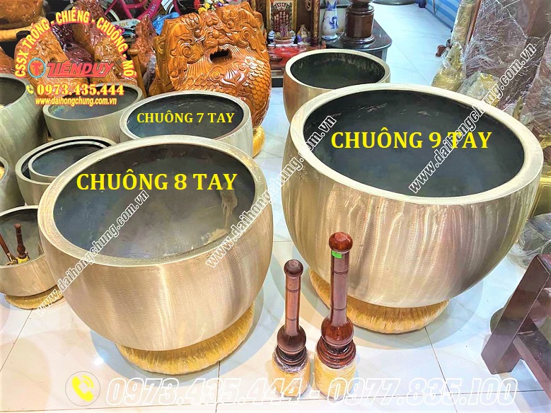 bán chuông gia trì huế 8 tay và 9 tay